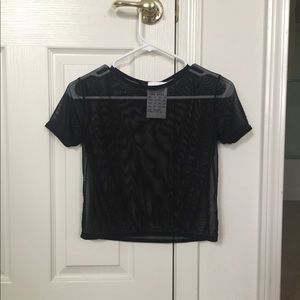 Brand new mesh brandy top